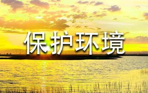 保護環境的建議書