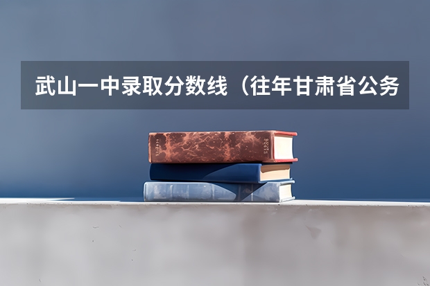 武山一中錄取分數線（往年甘肅省公務員武山質監局考試分數線）