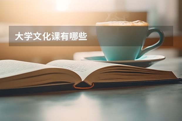 大學(xué)文化課有哪些