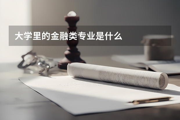大學里的金融類專業是什么
