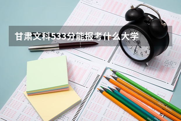 甘肅文科533分能報考什么大學