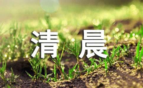 美麗的清晨作文3篇