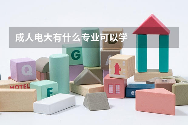 成人電大有什么專業(yè)可以學(xué)