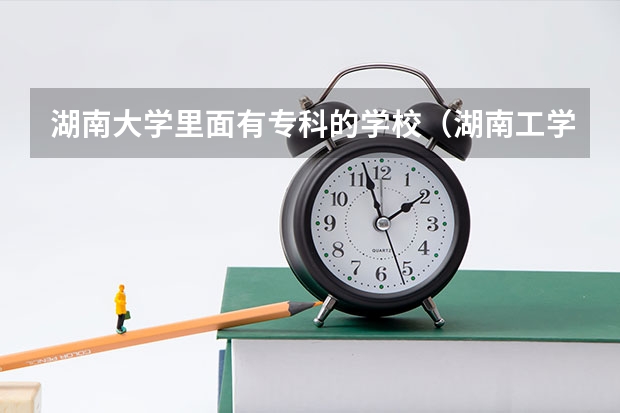 湖南大學里面有專科的學校（湖南工學院的王牌專業）