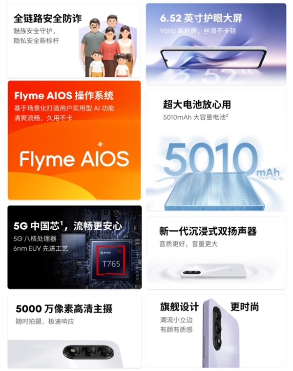 百元AI神機！魅藍20國補到手價399元：支持5G、高刷