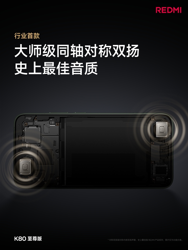 萬元旗艦同款揚聲器！REDMI K80至尊版音質封神