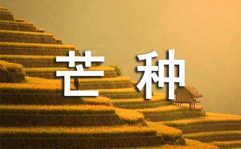 芒種節氣諺語380句